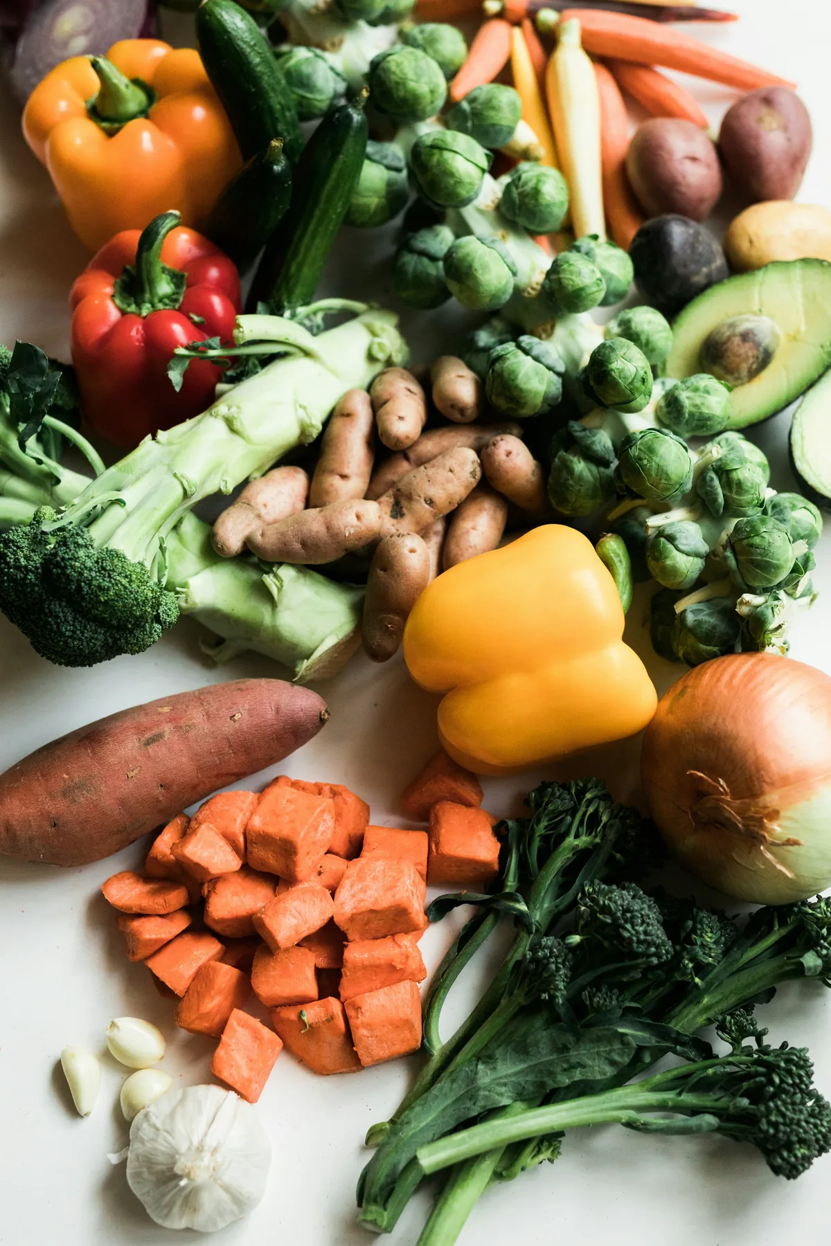 Verduras frescas de distintos colores
